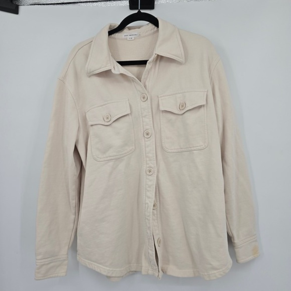Good American Womens Shirt‎ Jacket Size 1/2 Collared Button Down Top